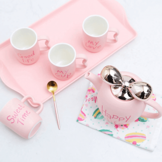 Europe Style Ceramic Coffee Cups Set, 6-Piece Porcelain Tea and Coffee Cups with Saucers Price in Pakistan | LAPTAB