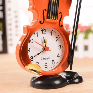 Creative Table Clock Student Violin Antique Style Eco-Friendly Decor for Study and Home Price in Pakistan | LAPTAB