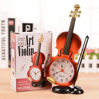 Creative Table Clock Student Violin Antique Style Eco-Friendly Decor for Study and Home Price in Pakistan | LAPTAB