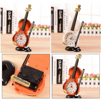 Creative Table Clock Student Violin Antique Style Eco-Friendly Decor for Study and Home Price in Pakistan | LAPTAB
