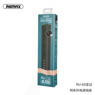 REMAX Ming Series Power Socket with 3 Sockets, 4 USB Ports, 1.8m Cable, Child Safety Price in Pakistan | LAPTAB
