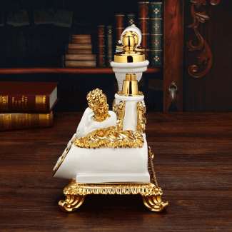 Vintage Golden Landline Corded Retro Telephone with Caller ID, Clock, and Callback Features Price in Pakistan | LAPTAB