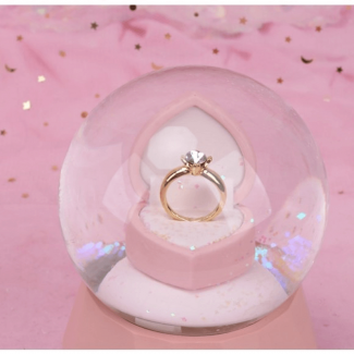 Diamond Ring Crystal Ball Music Box with Light, Snowflake, and Sound Decor Price in Pakistan | LAPTAB