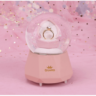 Diamond Ring Crystal Ball Music Box with Light, Snowflake, and Sound Decor Price in Pakistan | LAPTAB