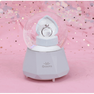 Diamond Ring Crystal Ball Music Box with Light, Snowflake, and Sound Decor Price in Pakistan | LAPTAB