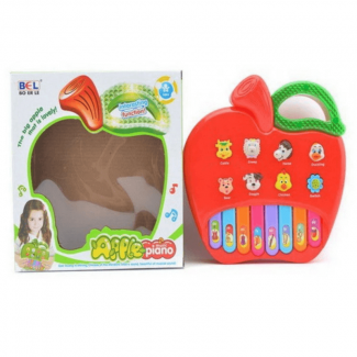 Apple Piano with Music Light Kids Play Set - Educational Toy with 8 Notes and Animal Sounds Price in Pakistan | LAPTAB