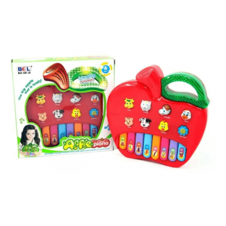 Apple Piano with Music Light Kids Play Set - Educational Toy with 8 Notes and Animal Sounds Price in Pakistan | LAPTAB