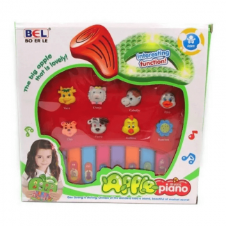Apple Piano with Music Light Kids Play Set - Educational Toy with 8 Notes and Animal Sounds Price in Pakistan | LAPTAB