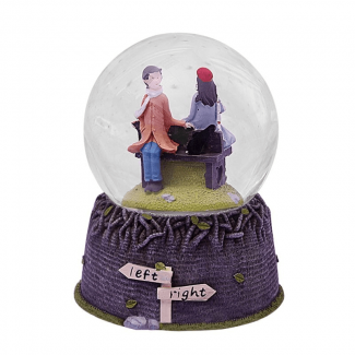 Crystal Ball Cute Couple Music Box