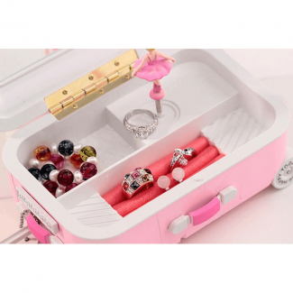 Suitcase Style Music Box with Ballerina Girl, Durable Eco-Friendly Plastic Gift Price in Pakistan | LAPTAB