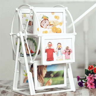 Photo Frames Ferris Wheel Shape for 12 Pictures, White Shabby Chic Plastic Frame Price in Pakistan | LAPTAB