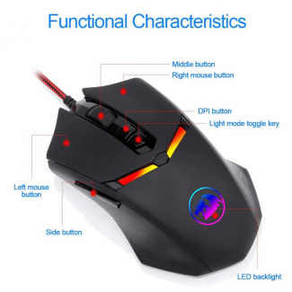 Redragon M602 USB Wired Gaming Mouse with 6 Buttons and RGB Lighting Price in Pakistan | LAPTAB