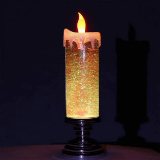 Creative Glitter LED Flameless Electric Candles with Holder and Multiple Lighting Modes Price in Pakistan | LAPTAB