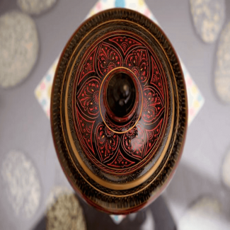 Handmade Large Wooden Candy Jar with Calligraphic Lacquer Design for Home Decor Price in Pakistan | LAPTAB