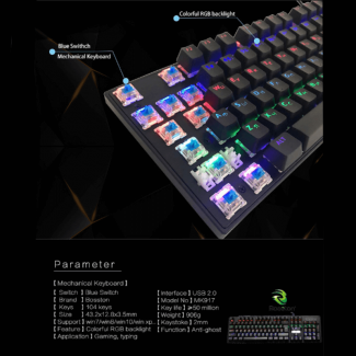 BOSSTON MK912 Wired RGB Keyboard 104 Keys Water Resistant Durable Design Price in Pakistan | LAPTAB