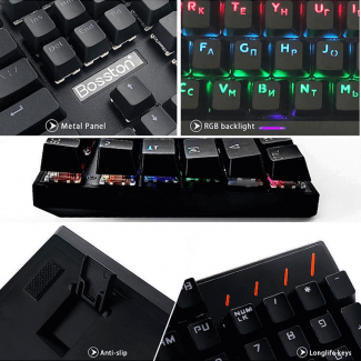 BOSSTON MK912 Wired RGB Keyboard 104 Keys Water Resistant Durable Design Price in Pakistan | LAPTAB