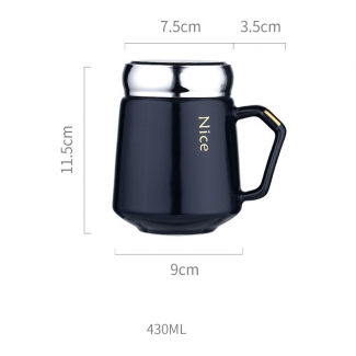 430ml Nordic Ceramic Coffee Cup with Mirror Lid, Thermos Function, Compact Design Price in Pakistan | LAPTAB