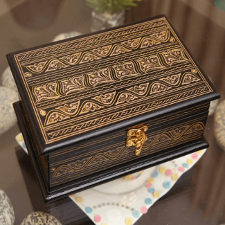 Wooden Jewellery Case Made of Seasoned Sheesham Wood with Lacquer Work for Storage and Gift Packaging Price in Pakistan | LAPTAB