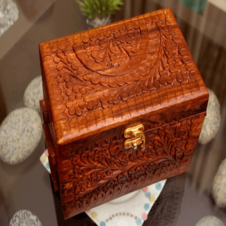 Multi-Stage Sheesham Wood Jewelry Case with Lacquer Work and Multiple Layers Price in Pakistan | LAPTAB