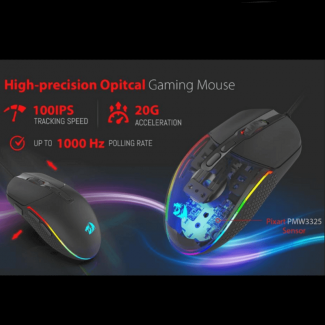 Redragon M719 Optical Gaming Mouse with 7 Programmable Buttons and Adjustable DPI Price in Pakistan | LAPTAB