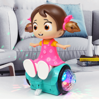 Rotating Electric Musical Doll Toy for Girls, Suitable for Ages 12 Months and Up