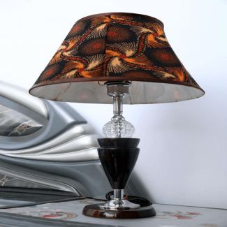 Handmade Brown Wooden Side Lamp Base with Crystal Knob, No Top Included Price in Pakistan | LAPTAB