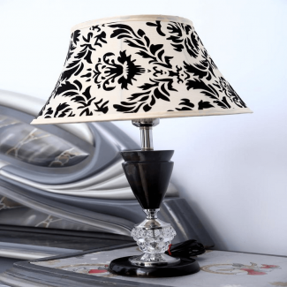 Handmade Brown Wooden Side Lamp with Crystal Knob, Top Sold Separately Price in Pakistan | LAPTAB