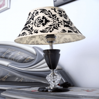 Handmade Brown Wooden Side Lamp with Crystal Knob, Top Sold Separately Price in Pakistan | LAPTAB