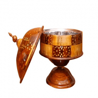 KING HOTPOT Handmade Wooden Hotpot with Steel Interior and Brass-Copper Engraving Price in Pakistan | LAPTAB