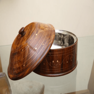 HOTPOT ELEGANT 2 Handmade Wooden Hotpot with Steel Interior for Serving and Decor Price in Pakistan | LAPTAB