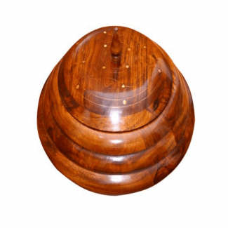HOTPOT SIMPLE Handmade Wooden Hotpot with Brass and Copper Engraved Lid for Chapattis and Nans Price in Pakistan | LAPTAB