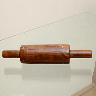 Handcrafted Sheesham Wood Chakla Belna Set with Brass Calligraphic Engraving, Large Size Price in Pakistan | LAPTAB
