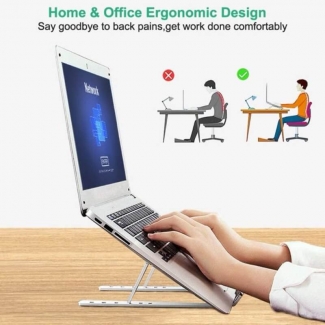 Adjustable Laptop Stand Ergonomic Desktop with Multi-Angle, Stainless Steel Design Price in Pakistan | LAPTAB