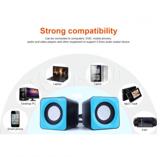 Kisonli V310 Multimedia Speaker System Set with 2 Loudspeakers for Computer and Mobile Devices Price in Pakistan | LAPTAB