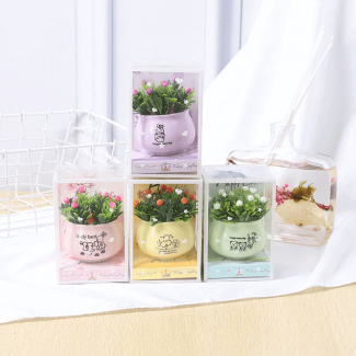 Lovely Simulation Green Rose Bonsai Plant in High Grade Plastic Pot for Home Decor Price in Pakistan | LAPTAB