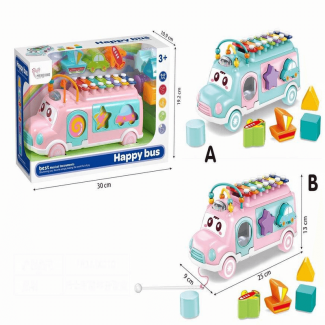 Happy Bus Shape Xylophone for Kids - Develops Hand-Eye Coordination & Shape Recognition Price in Pakistan | LAPTAB