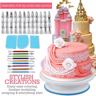 333 PCS Cake Decorating Tools Set with Piping Bags, Cake Pans, Molds, and Server Price in Pakistan | LAPTAB