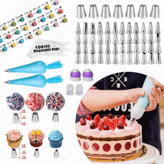 367 Pcs Cake Decorating Supplies KD01094 with Turntable, Nozzles, Trays, and Spatulas Price in Pakistan | LAPTAB