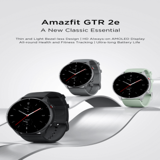 Amazfit GTR 2E Obsidian Black Smart Watch with GPS, 24-Day Battery, Titanium Body Price in Pakistan | LAPTAB