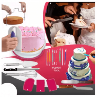 360pcs Bakeware Tool Decorating Set with Pans, Icing Bags, Turntable, and Accessories Price in Pakistan | LAPTAB