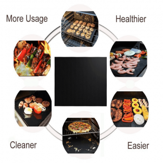 Nonstick BBQ Grill Mat for Even Cooking, Easy Cleaning, and Juice Retention Price in Pakistan | LAPTAB