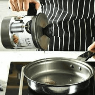Stainless Steel Oil Filter Container 1.7L with Heat-Resistant Handle for Frying and Baking Price in Pakistan | LAPTAB