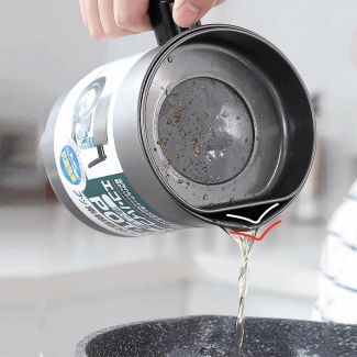 Stainless Steel Oil Filter Container 1.7L with Heat-Resistant Handle for Frying and Baking Price in Pakistan | LAPTAB