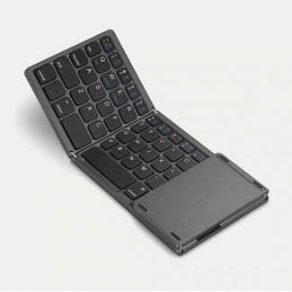 BT 033 Wireless Mini Folding Keyboard with Touchpad, Compatible with Windows, Android, iOS, 48-Hour Battery Life Price in Pakistan | LAPTAB