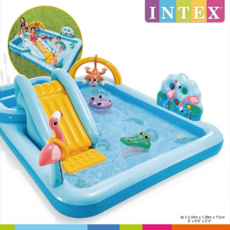 Center Inflatable Kids Spray Wading Pool with Slide, Games, and 493L Capacity Price in Pakistan | LAPTAB