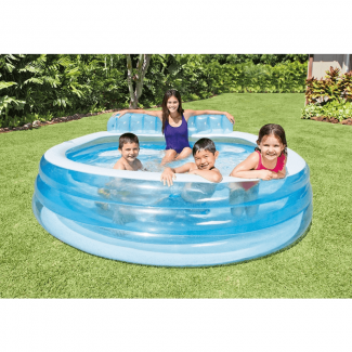Portable Family Lounge Swimming Pool Tub with Bench, Rest Pad, and Glass Holders Price in Pakistan | LAPTAB