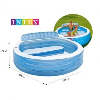 Portable Family Lounge Swimming Pool Tub with Bench, Rest Pad, and Glass Holders Price in Pakistan | LAPTAB