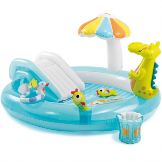Inflatable Swimming Pool With Slide Crocodile