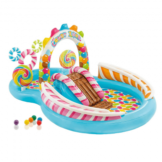 Inflatable Swimming Pool with Water Slide 95x191x130cm, 381L Capacity, Durable PVC Price in Pakistan | LAPTAB