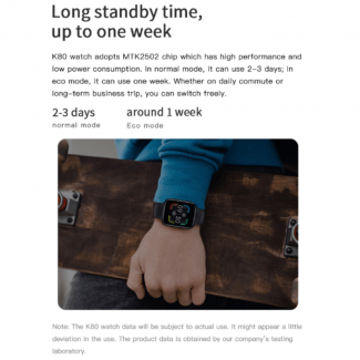 K80 Bluetooth Smart Watch with Touchscreen, Heart Rate, Sleep & Call Monitor Price in Pakistan | LAPTAB
